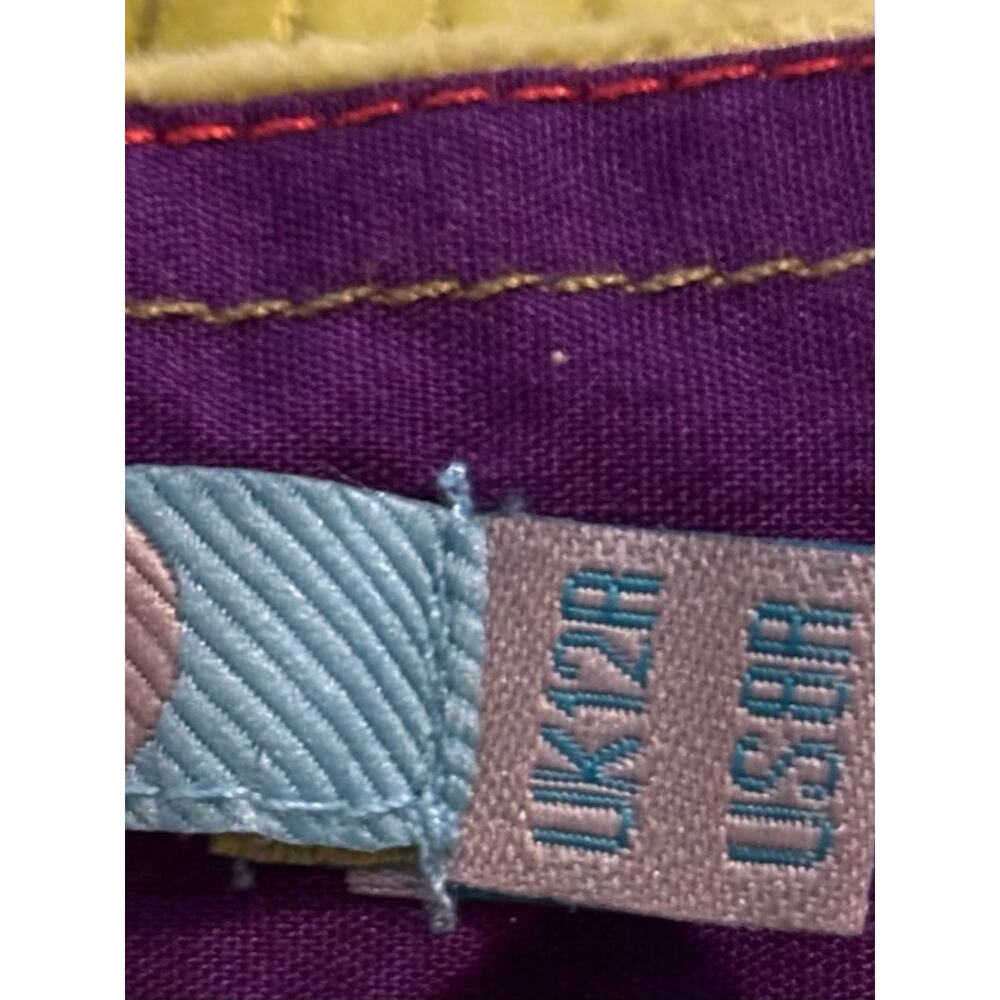 Boden Chartreuse Color Corduroy Mini Skirt Size 8R - Picture 6 of 6